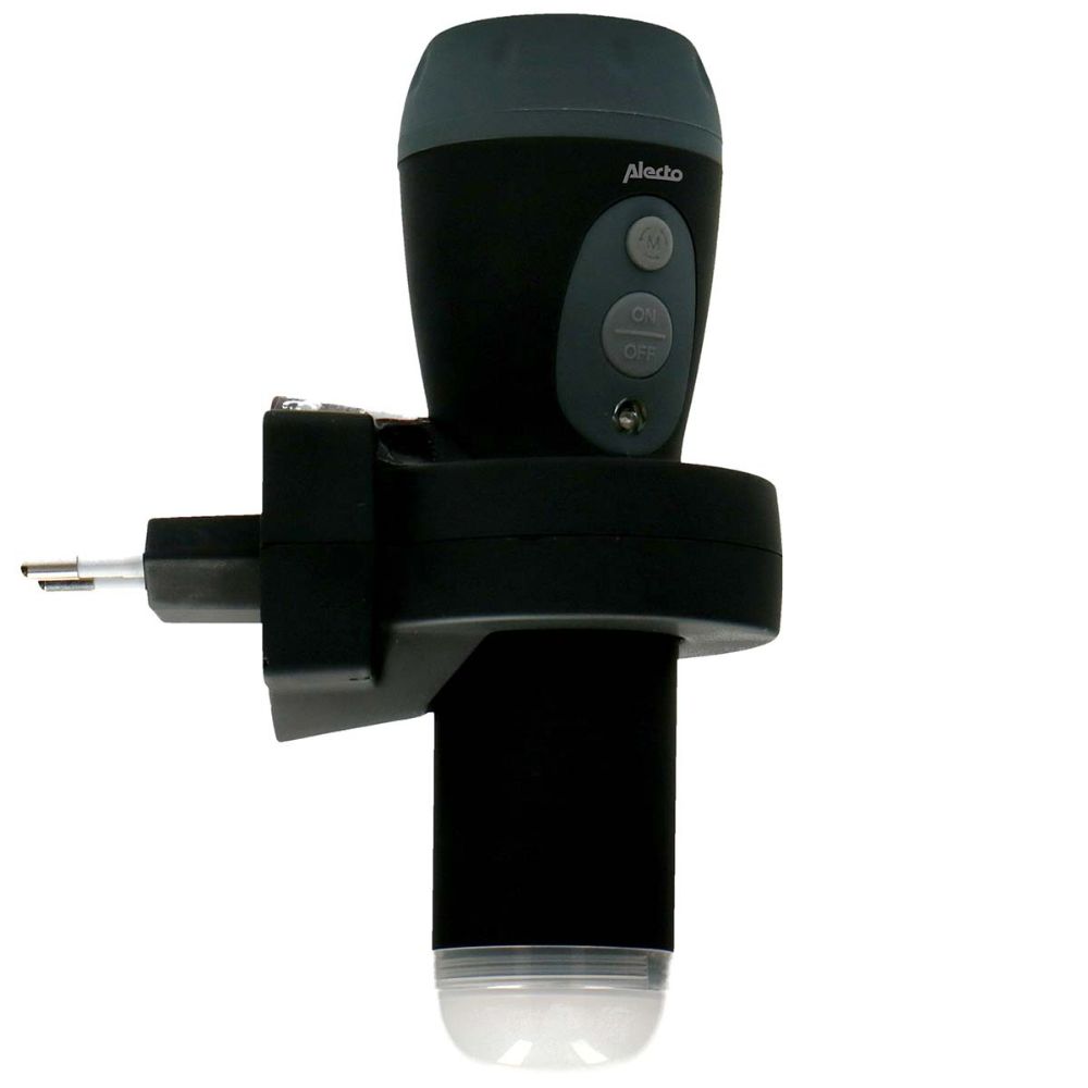 ALECTO Lampe de poche LED rechargeable et veilleuse automatique - Induction - Lumière d'urgence - Noir1 ALECTO Lampe de poche LED rechargeable et veilleuse automatique - Induction - Lumière d'urgence - Noir