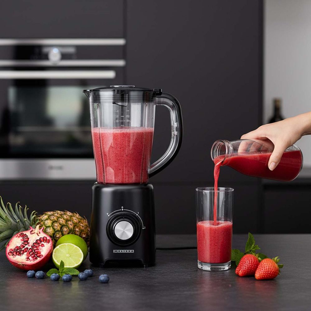 MELISSA Blender mixeur de table - 800 W - 1,5 L - 2 Vitesses + Pulse - 4 Lames en acier inoxydable - Noir5 MELISSA Blender mixeur de table - 800 W - 1,5 L - 2 Vitesses + Pulse - 4 Lames en acier inoxydable - Noir