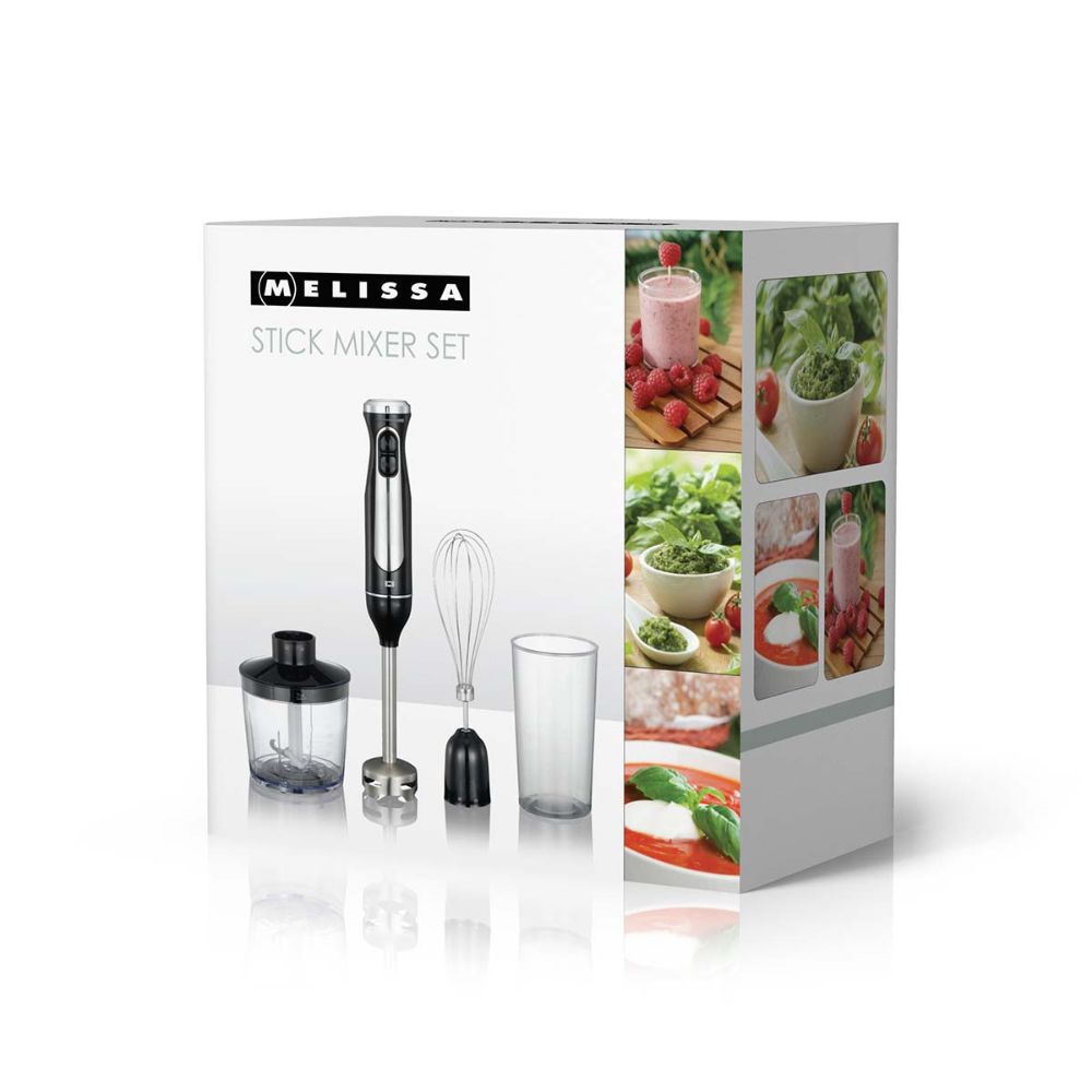 MELISSA Set Mixeur plongeur 3-en-1 - 600 W - 2 Vitesses & Variateur - Pied Inox5 MELISSA Set Mixeur plongeur 3-en-1 - 600 W - 2 Vitesses & Variateur - Pied Inox