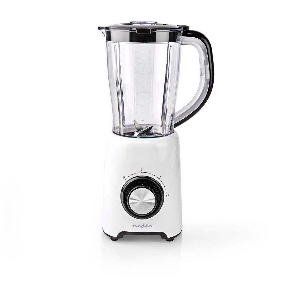 NEDIS Blender mixeur de table - 1,5 L - 2 Vitesses + Impulsion - Lames en acier inoxydable - Blanc1 NEDIS Blender mixeur de table - 1,5 L - 2 Vitesses + Impulsion - Lames en acier inoxydable - Blanc