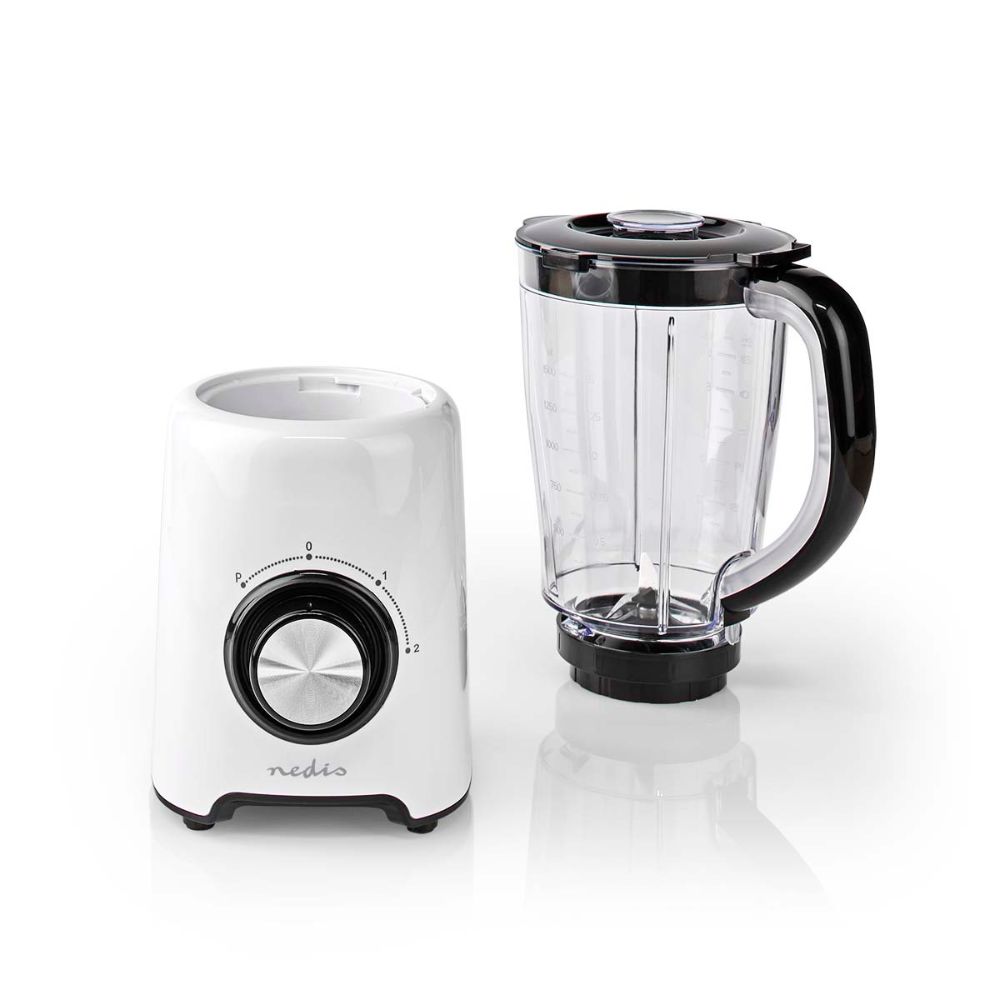 NEDIS Blender mixeur de table - 1,5 L - 2 Vitesses + Impulsion - Lames en acier inoxydable - Blanc4 NEDIS Blender mixeur de table - 1,5 L - 2 Vitesses + Impulsion - Lames en acier inoxydable - Blanc