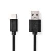 NEDIS Câble USB 2.0 - USB-A Mâle vers USB-C™ Mâle - 1,00 m - Noir NEDIS Câble USB 2.0 - USB-A Mâle vers USB-C™ Mâle - 3,00 m - Noir