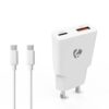 NEDIS Chargeur mural GaN - 20 W - USB-C™ Power Delivery & USB-A Quick Charge™ - Blanc NEDIS Chargeur mural GaN - 20 W - USB-C™ Power Delivery & USB-A Quick Charge™ - Blanc