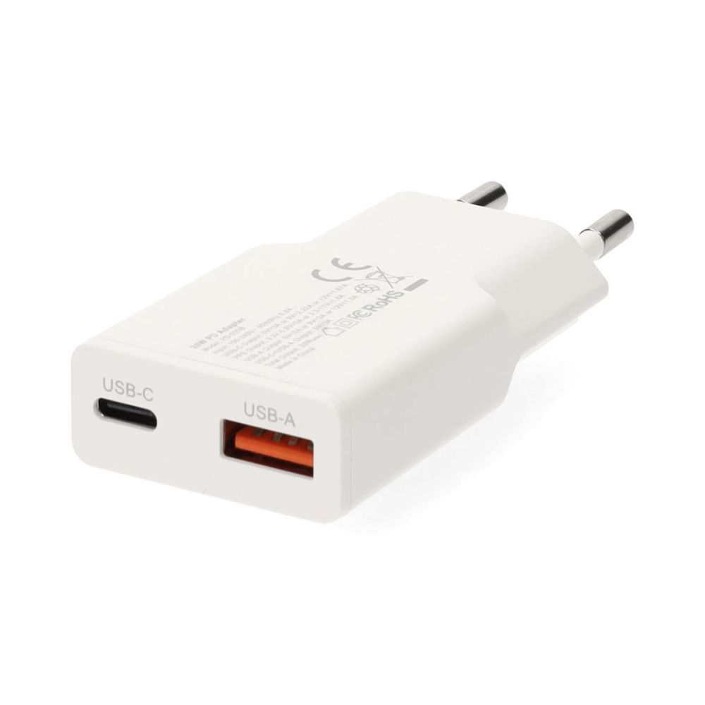 NEDIS Chargeur mural GaN - 20 W - USB-C™ Power Delivery & USB-A Quick Charge™ - Blanc2 NEDIS Chargeur mural GaN - 20 W - USB-C™ Power Delivery & USB-A Quick Charge™ - Blanc