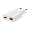 NEDIS Chargeur mural GaN - 30 W - USB-C™ Power Delivery & USB-A Quick Charge™ - Blanc2 NEDIS Chargeur mural GaN - 30 W - USB-C™ Power Delivery & USB-A Quick Charge™ - Blanc