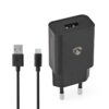 NEDIS Chargeur mural USB-A - 10,5 W 2,1 A - Câble Micro USB inclus - Noir NEDIS Chargeur mural USB-A - 10,5 W / 2,1 A - Câble Micro USB inclus - Noir