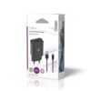 NEDIS Chargeur mural USB-A - 10,5 W 2,1 A - Câble Micro USB inclus - Noir3 NEDIS Chargeur mural USB-A - 10,5 W / 2,1 A - Câble Micro USB inclus - Noir
