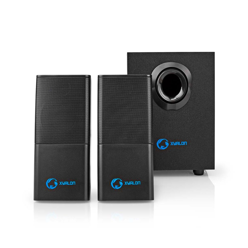 NEDIS Haut-parleur de Jeux 2.1 - 33 W - Caisson de basses & Satellites - Alimenté par USB - Noir