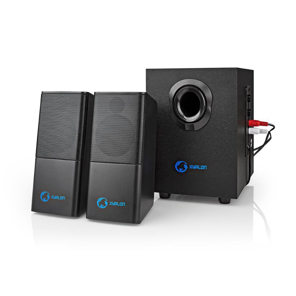 NEDIS Haut-parleur de Jeux 2.1 - 33 W - Caisson de basses & Satellites - Alimenté par USB - Noir