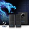 NEDIS Haut-parleur de Jeux 2.1 - 33 W - Caisson de basses & Satellites - Alimenté par USB - Noir