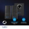 NEDIS Haut-parleur de Jeux 2.1 - 33 W - Caisson de basses & Satellites - Alimenté par USB - Noir