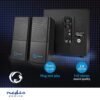 NEDIS Haut-parleur de Jeux 2.1 - 33 W - Caisson de basses & Satellites - Alimenté par USB - Noir