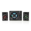 NEDIS Haut-parleur de Jeux 2.1 - 33 W - Éclairage LED Multicolore - Alimenté par USB - Noir