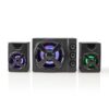 NEDIS Haut-parleur de Jeux 2.1 - 33 W - Éclairage LED Multicolore - Alimenté par USB - Noir
