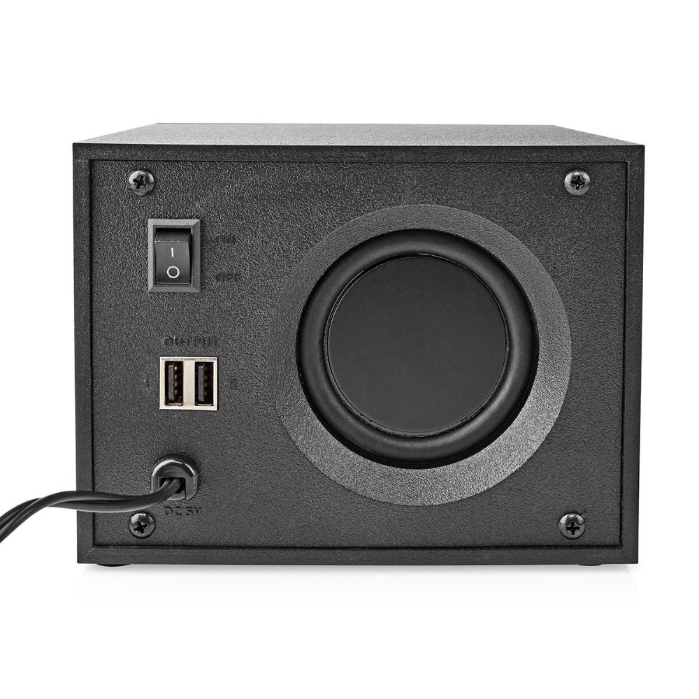 NEDIS Haut-parleur de Jeux 2.1 - 33 W - Éclairage LED Multicolore - Alimenté par USB - Noir