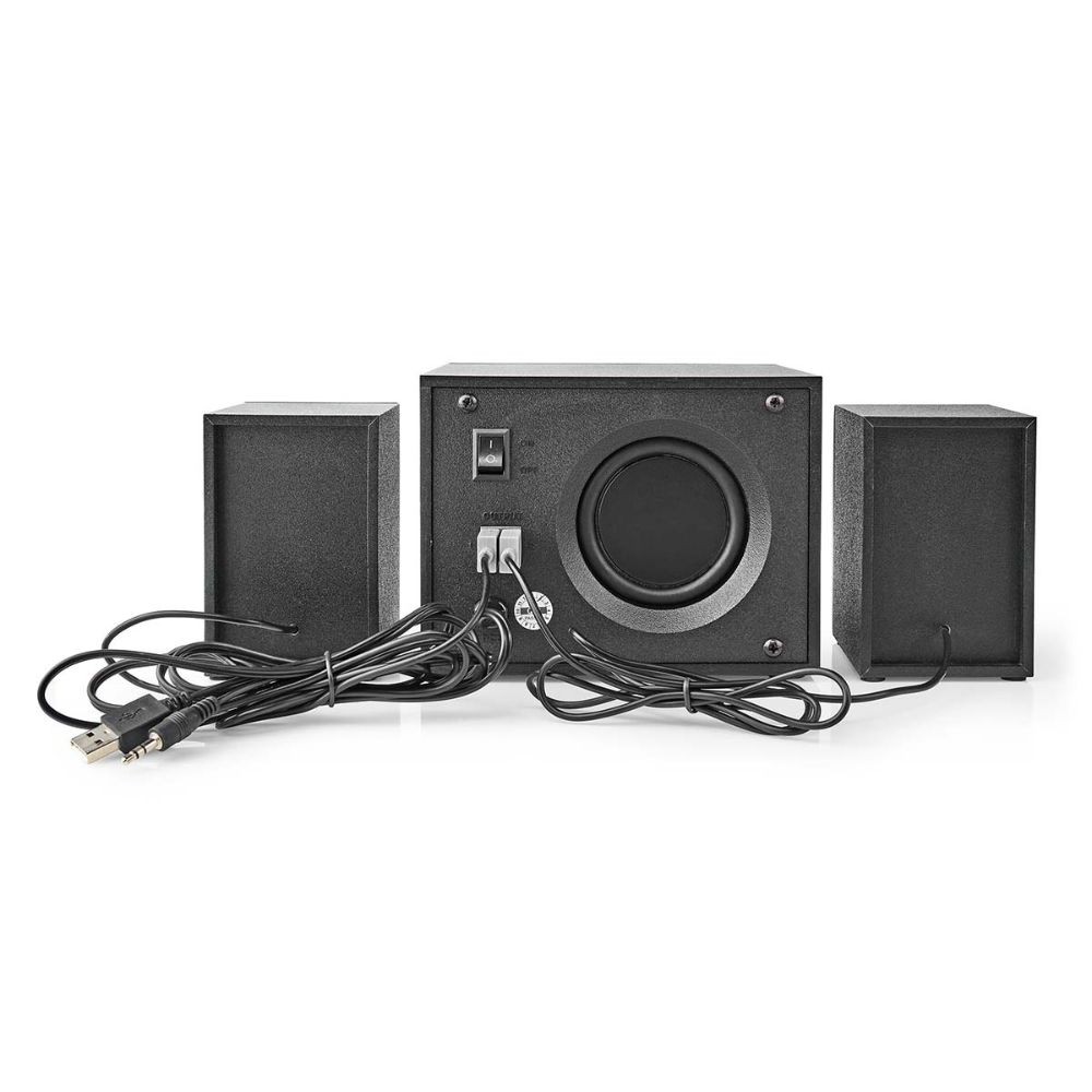 NEDIS Haut-parleur de Jeux 2.1 - 33 W - Éclairage LED Multicolore - Alimenté par USB - Noir