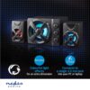 NEDIS Haut-parleur de Jeux 2.1 - 33 W - Éclairage LED Multicolore - Alimenté par USB - Noir