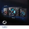 NEDIS Haut-parleur de Jeux 2.1 - 33 W - Éclairage LED Multicolore - Alimenté par USB - Noir