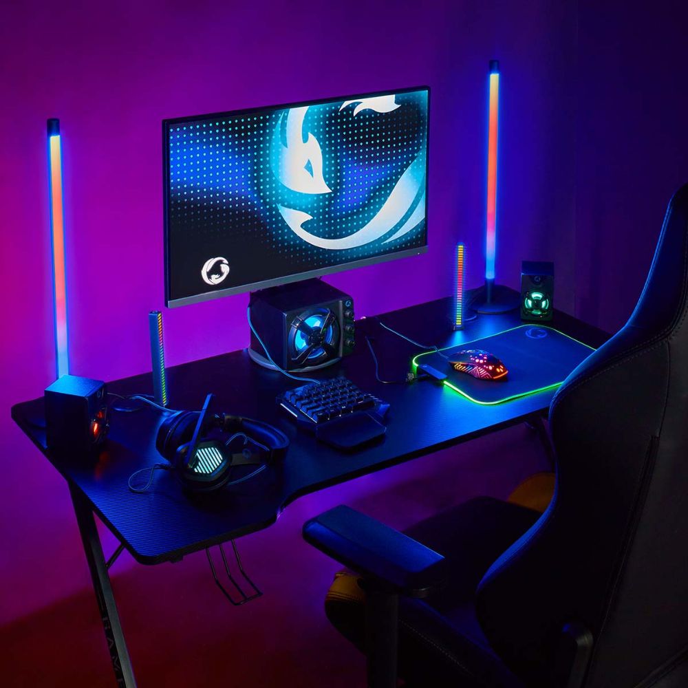 NEDIS Haut-parleur de Jeux 2.1 - 33 W - Éclairage LED Multicolore - Alimenté par USB - Noir