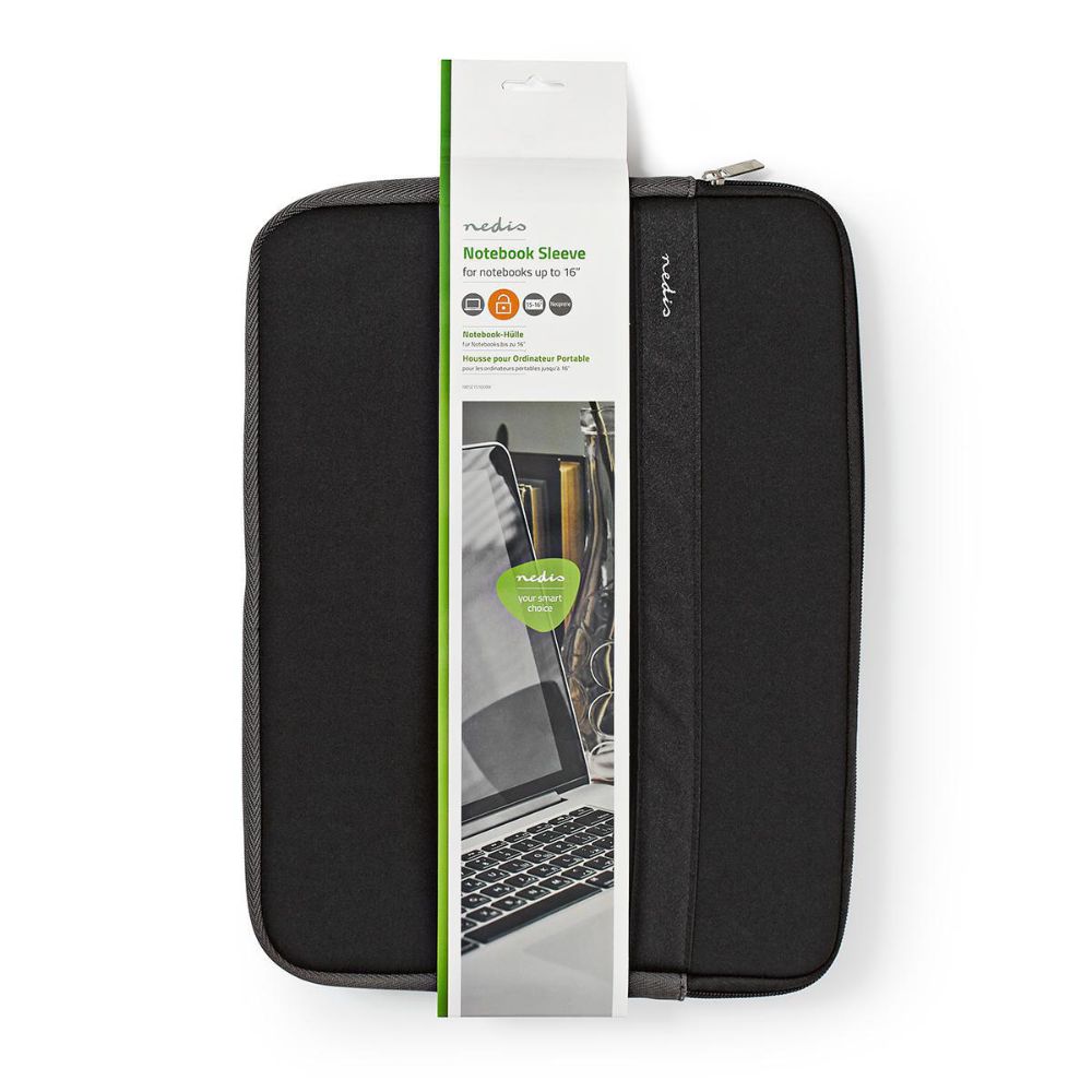 NEDIS Housse pour ordinateur portable - 15" à 16" - Néoprène durable - Protection antichoc - Anthracite / Noir