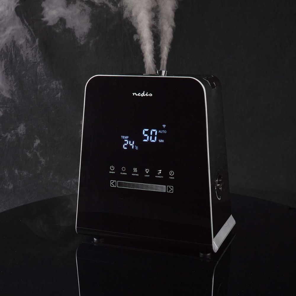 NEDIS Humidificateur SmartLife Ultrasonique Wi-Fi - 110 W / 5,5 L - Brume Fraîche et Chaude - Noir