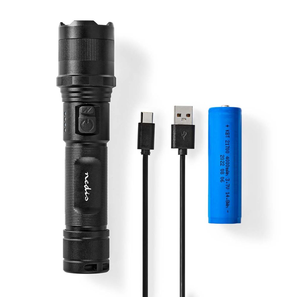 NEDIS Lampe torche LED rechargeable - 10 W / 1000 lm