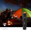 NEDIS Lampe torche LED robuste rechargeable - 20 W / 2000 lm - IPX6 - Aluminium anodisé - Noir / Orange