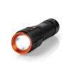 NEDIS Lampe torche LED robuste rechargeable - 20 W / 2000 lm - IPX6 - Aluminium anodisé - Noir / Orange