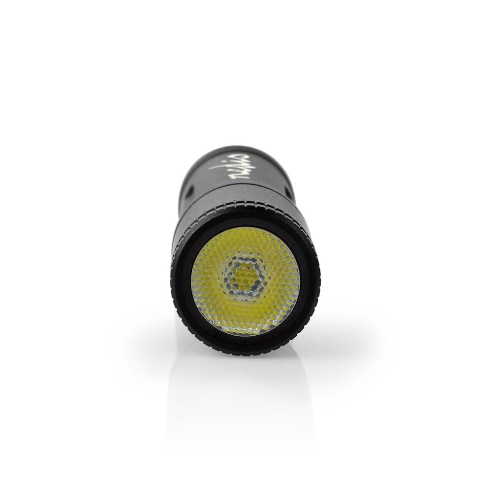 NEDIS Lampe torche de poche LED / Porte-clés - 3 W / 100 lm - Aluminium anodisé - IPX4 - Noir