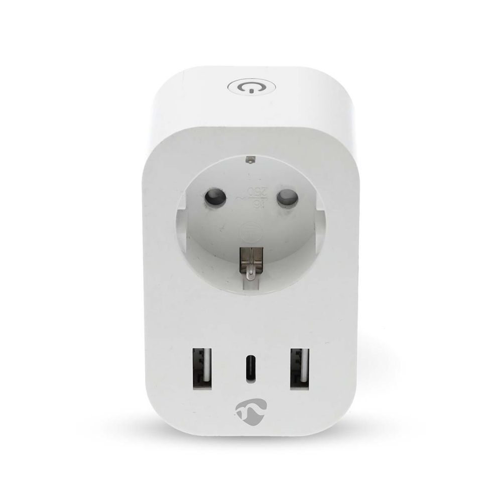 NEDIS Prise intelligente SmartLife Wi-Fi - 3680 W - 1x USB-C™ & 2x USB-A - Blanc