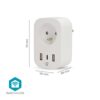 NEDIS Prise intelligente SmartLife Wi-Fi - 3680 W - 1x USB-C™ & 2x USB-A - Blanc