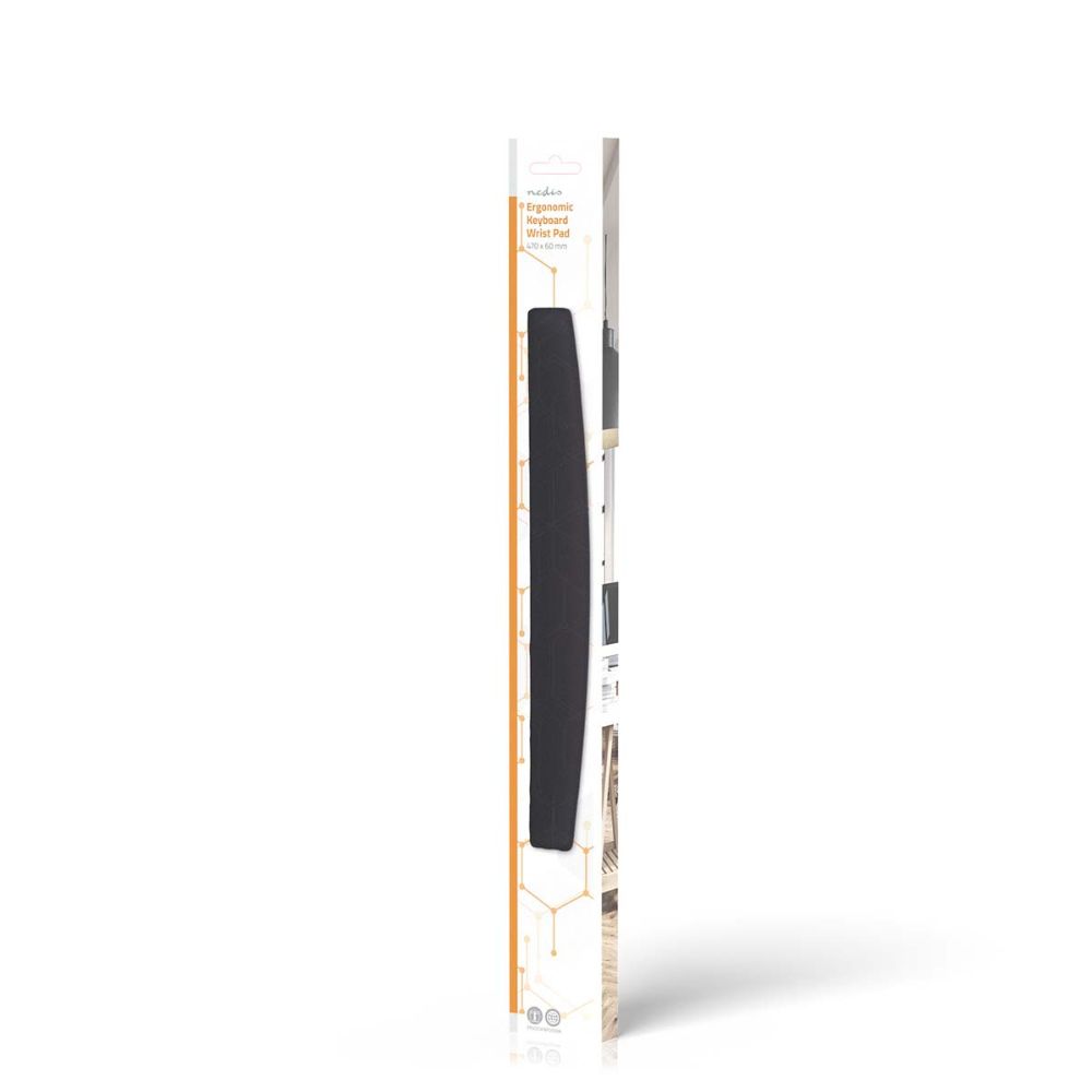 NEDIS Repose-poignet ergonomique pour clavier - Gel et mousse HR - 47 x 6 cm - Noir