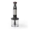 NEDIS Set Mixeur plongeant 3-en-1 - 800 W - Vitesse variable & Impulsion - Pied Inox