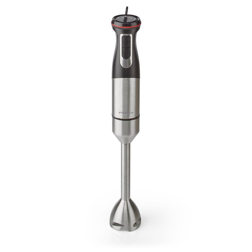 NEDIS Set Mixeur plongeant 3-en-1 - 800 W - Vitesse variable & Impulsion - Pied Inox