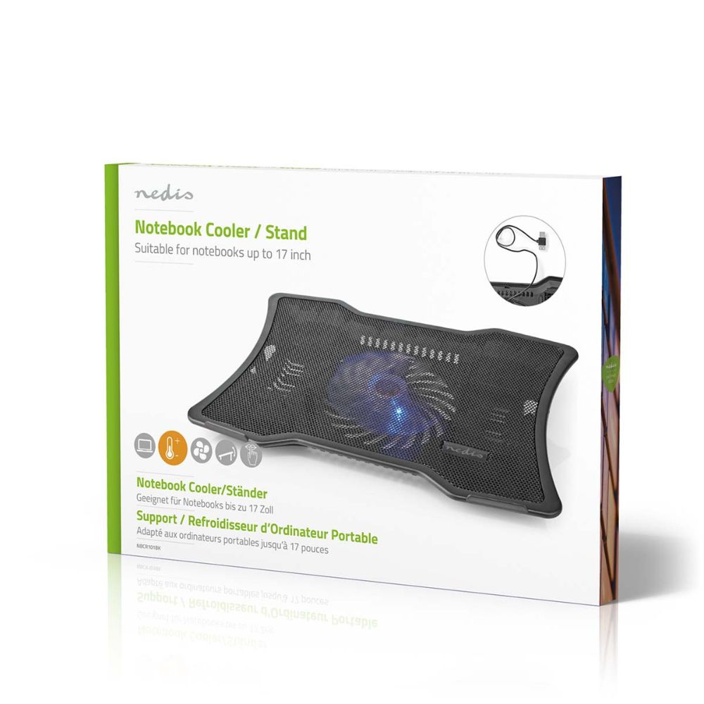 NEDIS Support ventilé pour ordinateur portable jusqu'à 175 NEDIS Support ventilé pour ordinateur portable jusqu'à 17"