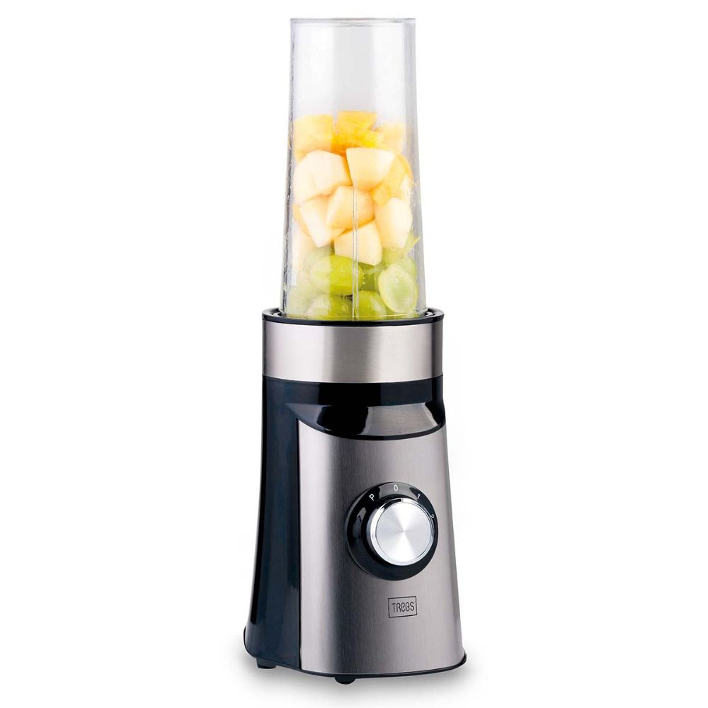 TREBS Gobelet Smoothie-to-go pro Comfortjuicer - 450 ml & Pichet 1 L - 2 Vitesses - Acier inoxydable Noir1 TREBS Gobelet Smoothie-to-go pro Comfortjuicer - 450 ml & Pichet 1 L - 2 Vitesses - Acier inoxydable / Noir