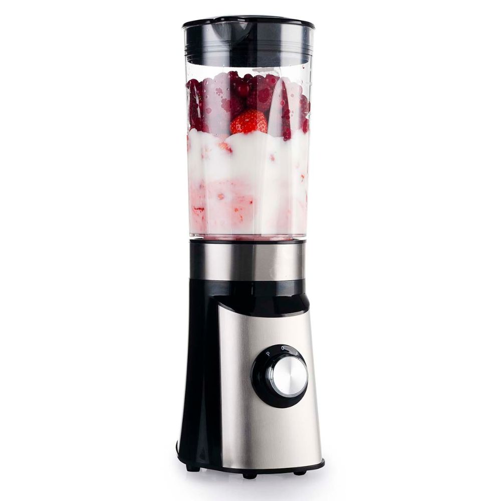 TREBS Gobelet Smoothie-to-go pro Comfortjuicer - 450 ml & Pichet 1 L - 2 Vitesses - Acier inoxydable Noir2 TREBS Gobelet Smoothie-to-go pro Comfortjuicer - 450 ml & Pichet 1 L - 2 Vitesses - Acier inoxydable / Noir