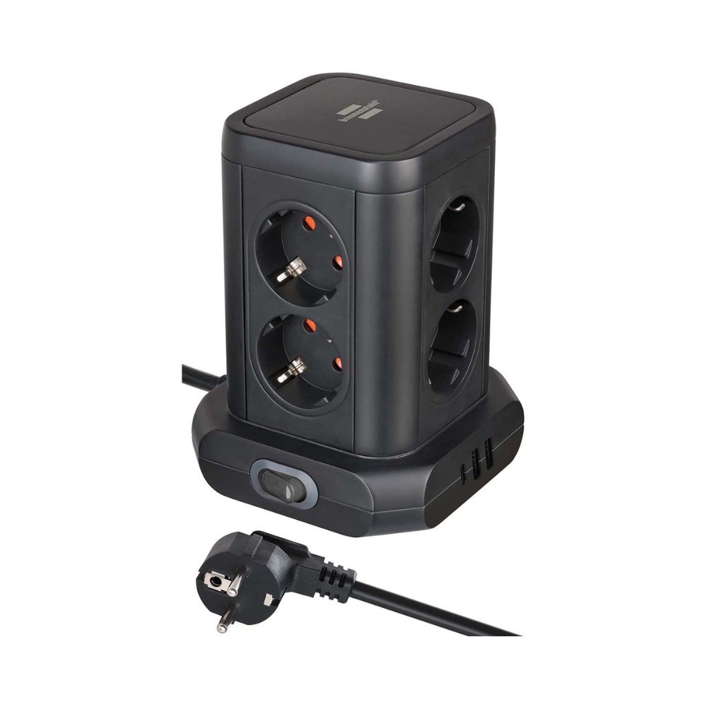 Tour de barrettes d'alimentation 8 voies - 2x USB-A & 1x USB-C Power Delivery