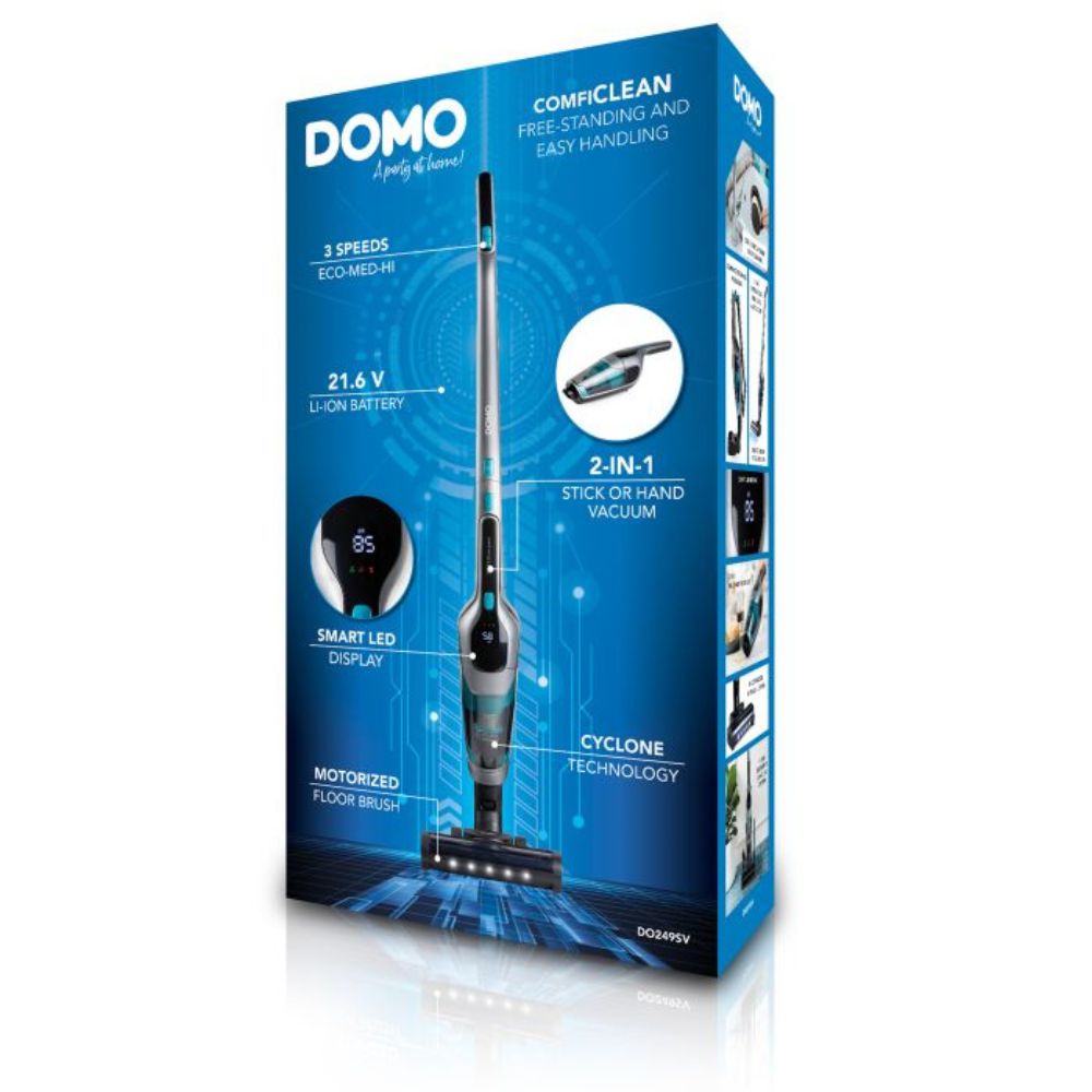 DOMO - Aspirateur balai 21.6V 2in1 LED display