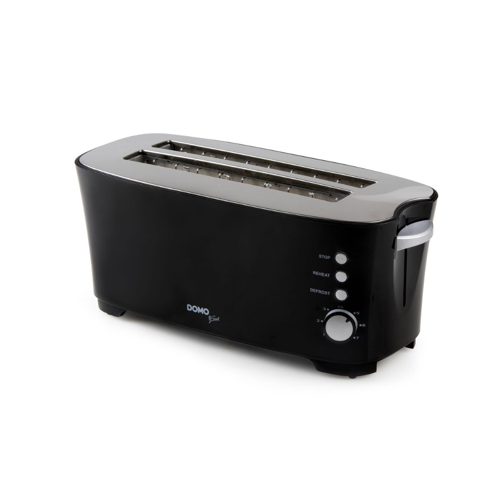 DOMO Grille-pain B-Smart - 2 fentes / 4 toasts - 7 niveaux de brunissage - Boîtier Acier Inoxydable