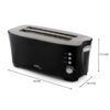 DOMO Grille-pain B-Smart - 2 fentes / 4 toasts - 7 niveaux de brunissage - Boîtier Acier Inoxydable