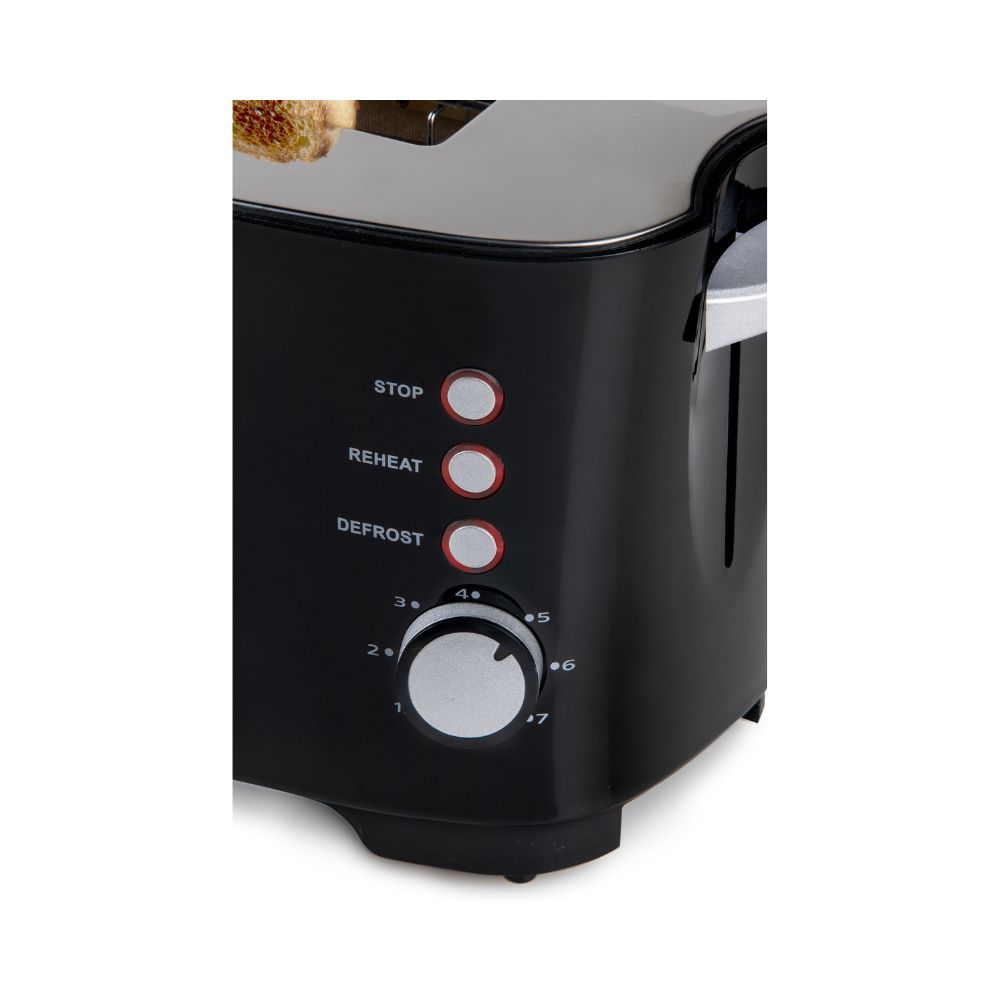 DOMO Grille-pain B-Smart - 2 fentes / 4 toasts - 7 niveaux de brunissage - Boîtier Acier Inoxydable