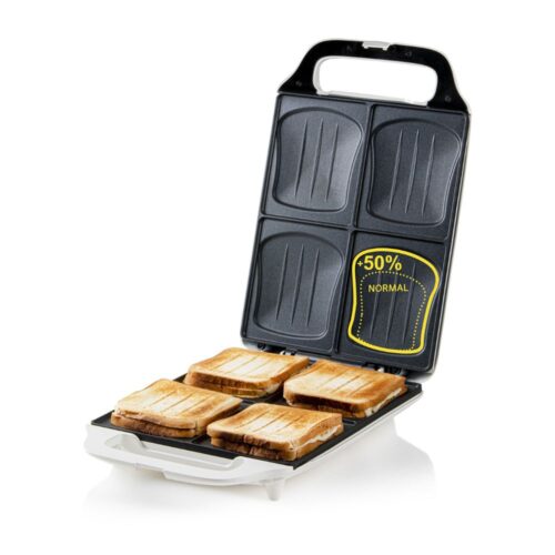DOMO Machine à croques Family XXL - 1800W - 4 croques - Plaque de cuisson XL