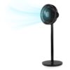 DOMO Ventilateur 31cm 2-en-1 sur pied / table - Hauteur réglable 63cm à 91cm - 3 vitesses - 7 pales - Noir