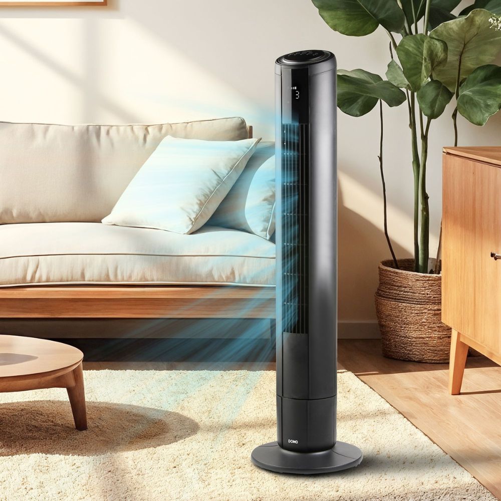 DOMO Ventilateur colonne noir 94cm
