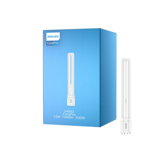 Philips Ampoule LED CorePro PLL 12W (Remplace 24W) 3000K 4-Broches 2G11 (Lot de 10)