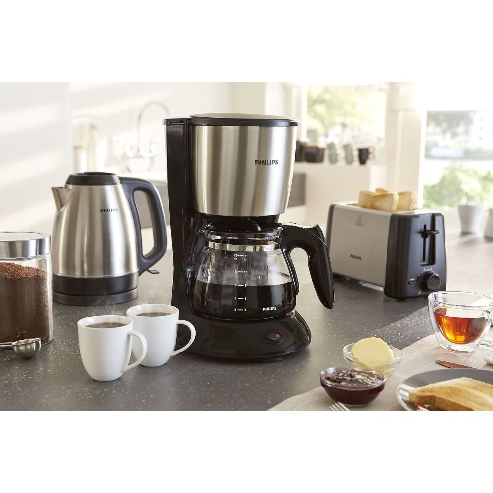 Philips Consumer - Cafetière Daily Collection - 1,2l - noir/métal