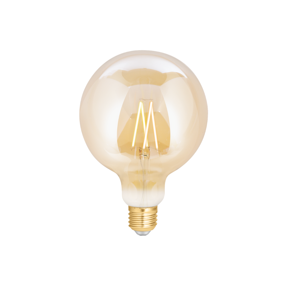 WiZ Ampoule LED Connectée E27 Globe Filament Ambre G125 (Lot de 4)