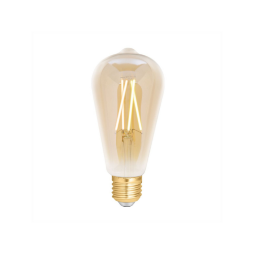 WiZ Smart LED E27 Edison Filament Ambre 6.5W 720lm - 820-845 Variable Blanc | Dimmable - Équivalent 50W (Lot de 3)