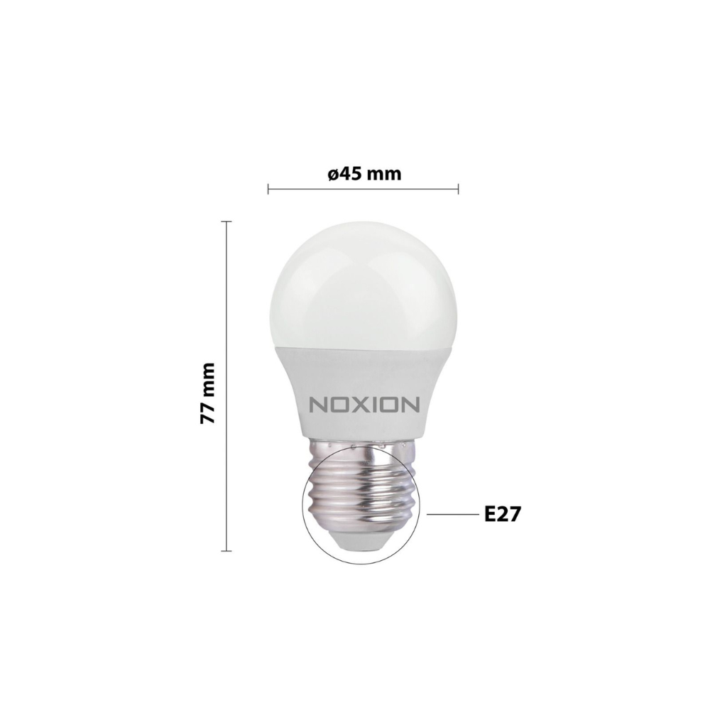 Noxion Lucent Lustre LED E27 Boule Dépolie 2.5W 250lm - 827 Blanc Très Chaud | Équivalent 25W